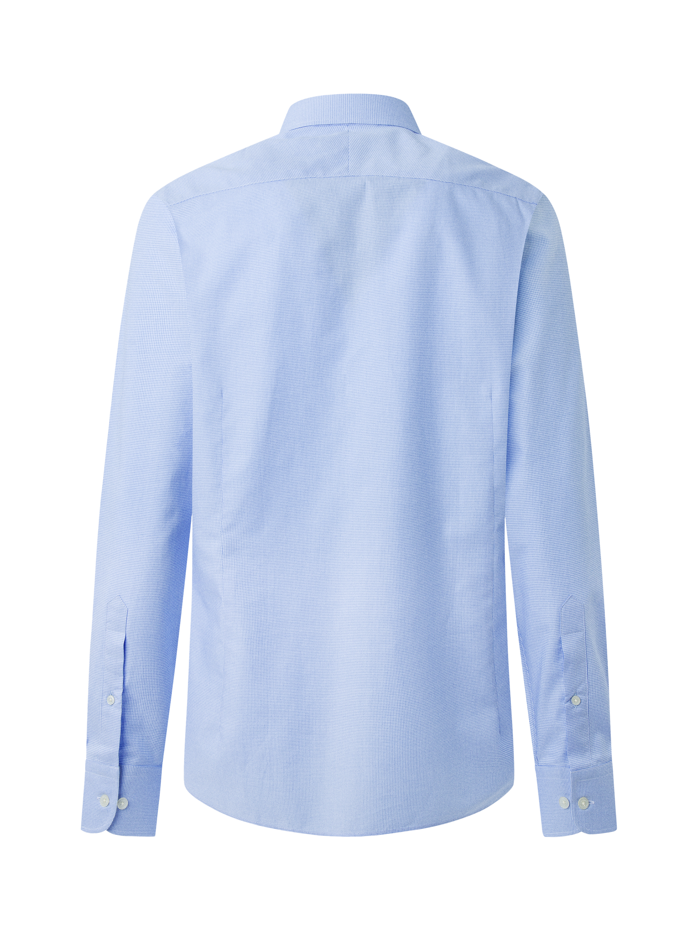 Product image 7 of 7, which shows Hackett London Cotton Tailored Fit Dogtooth Shirt, Sky Blue, XS