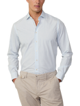 Hackett London Cotton Regular Fit Stripe Shirt, Sky Blue