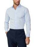 Hackett London Cotton Tailored Fit Kent Cutaway Collar Shirt, Sky Blue