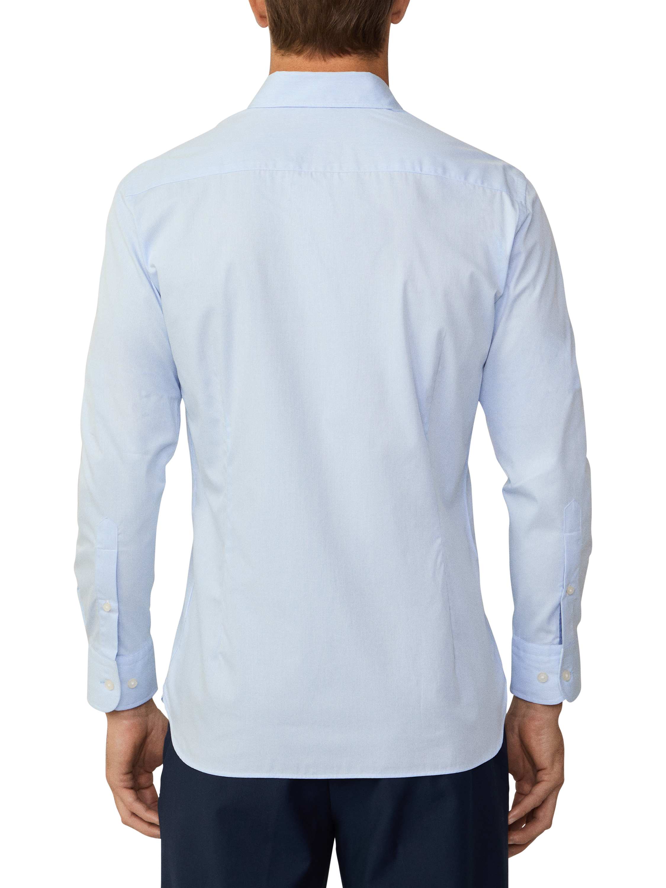 Product image 5 of 7, which shows Hackett London Cotton Tailored Fit Kent Cutaway Collar Shirt, Sky Blue, XXL