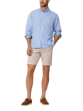 Hackett London Regular Fit Linen Cotton Blend Shirt, Spa Blue