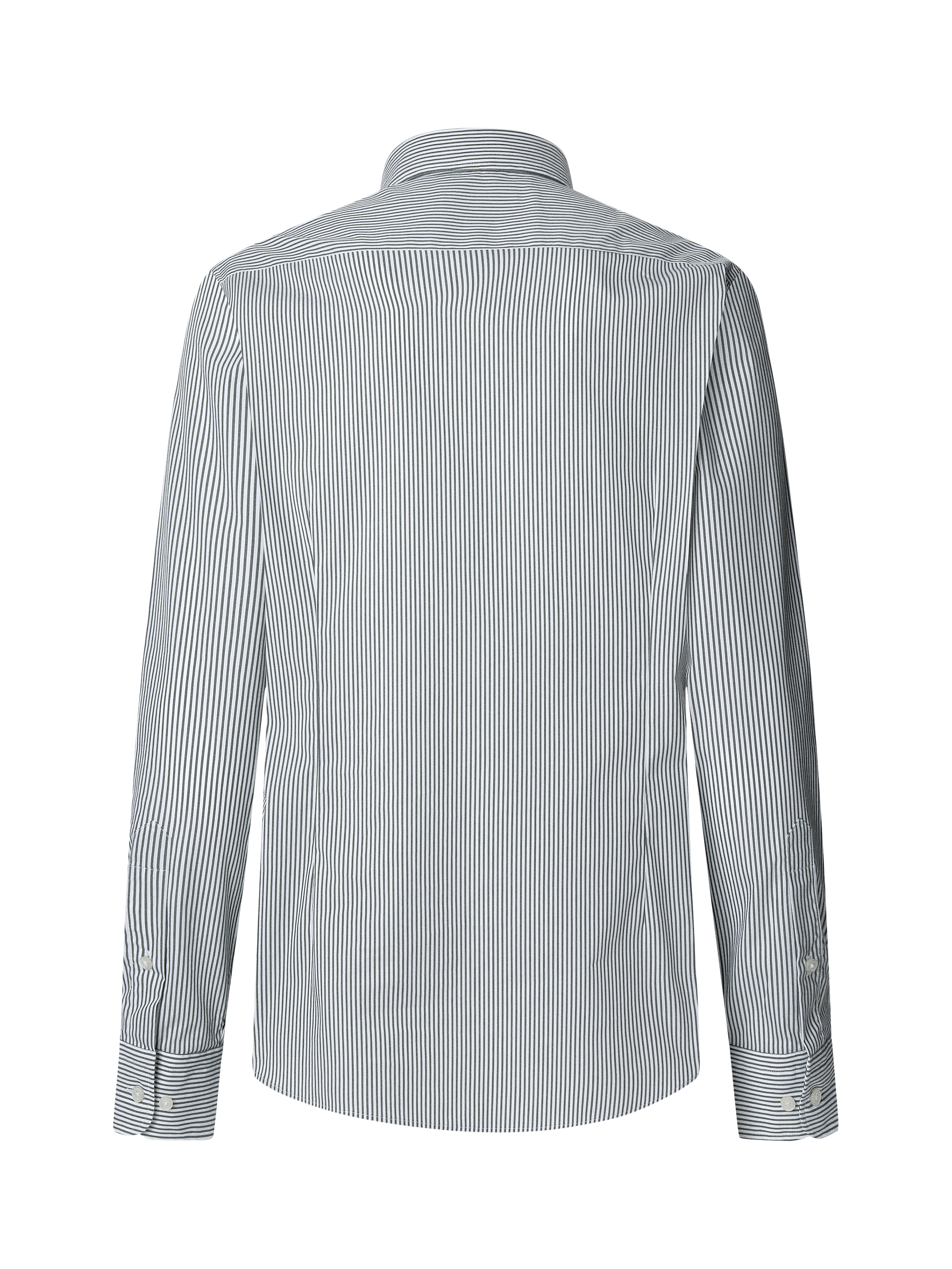 Product image 2 of 6, which shows Hackett London Cotton Blend Tailored Fit Stripe Shirt, Dark Green, XXL