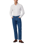 Hackett London Tailored Fit Cotton Blend Shirt, Optic White