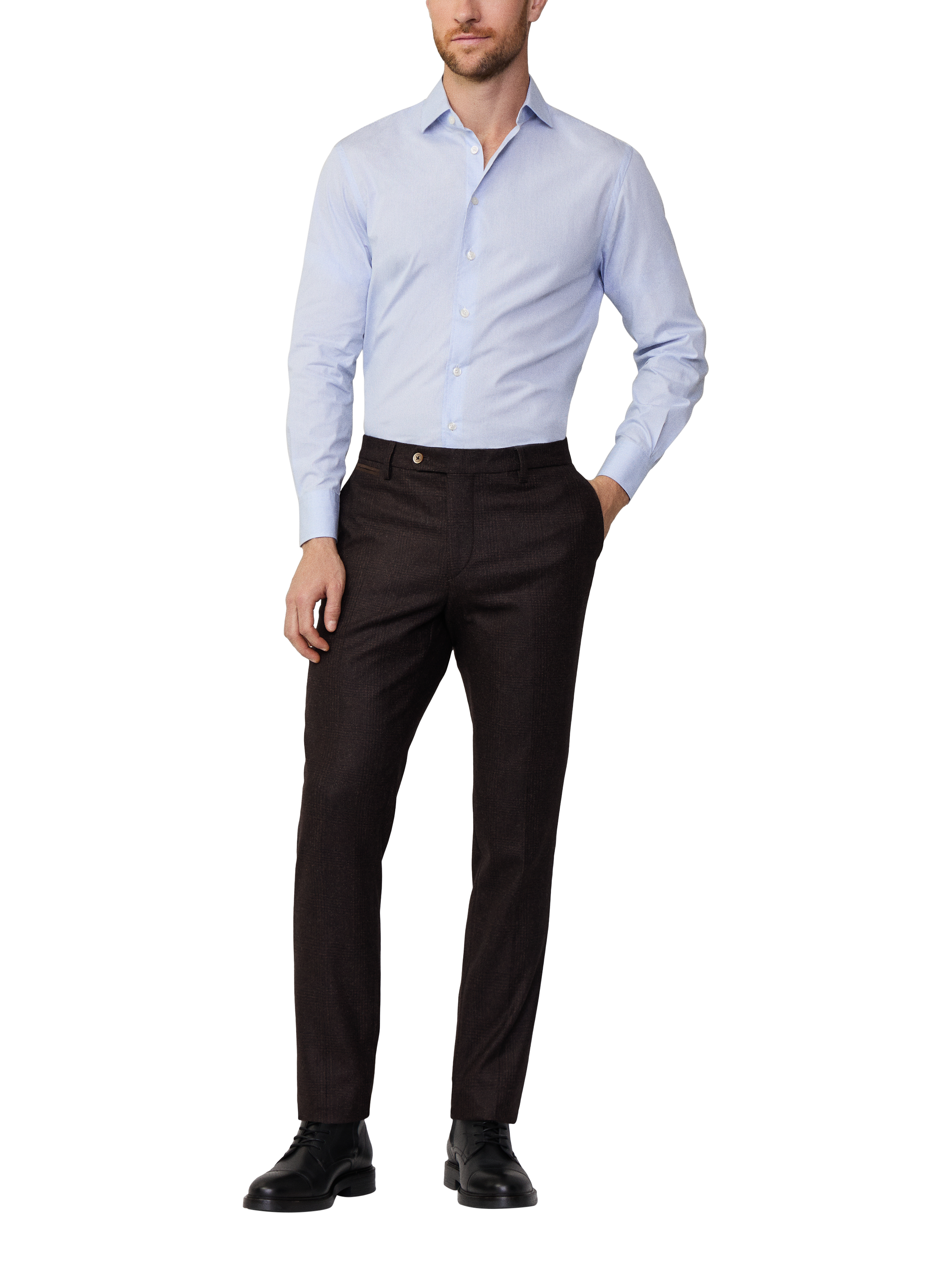 Product image 1 of 7, which shows Hackett London Classic Fit Cotton Shirt, Blue/White, XXXL