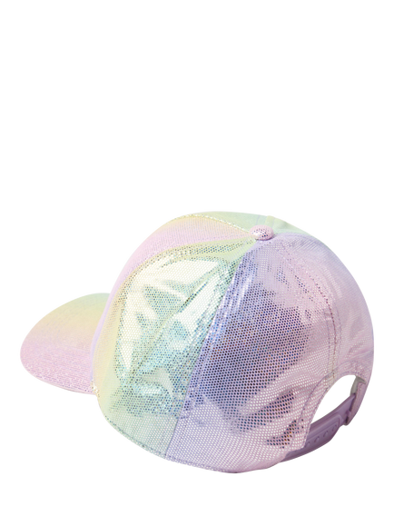 Lindex Kids' Shimmery Baseball Cap, Light Lilac - view 2, Light Lilac