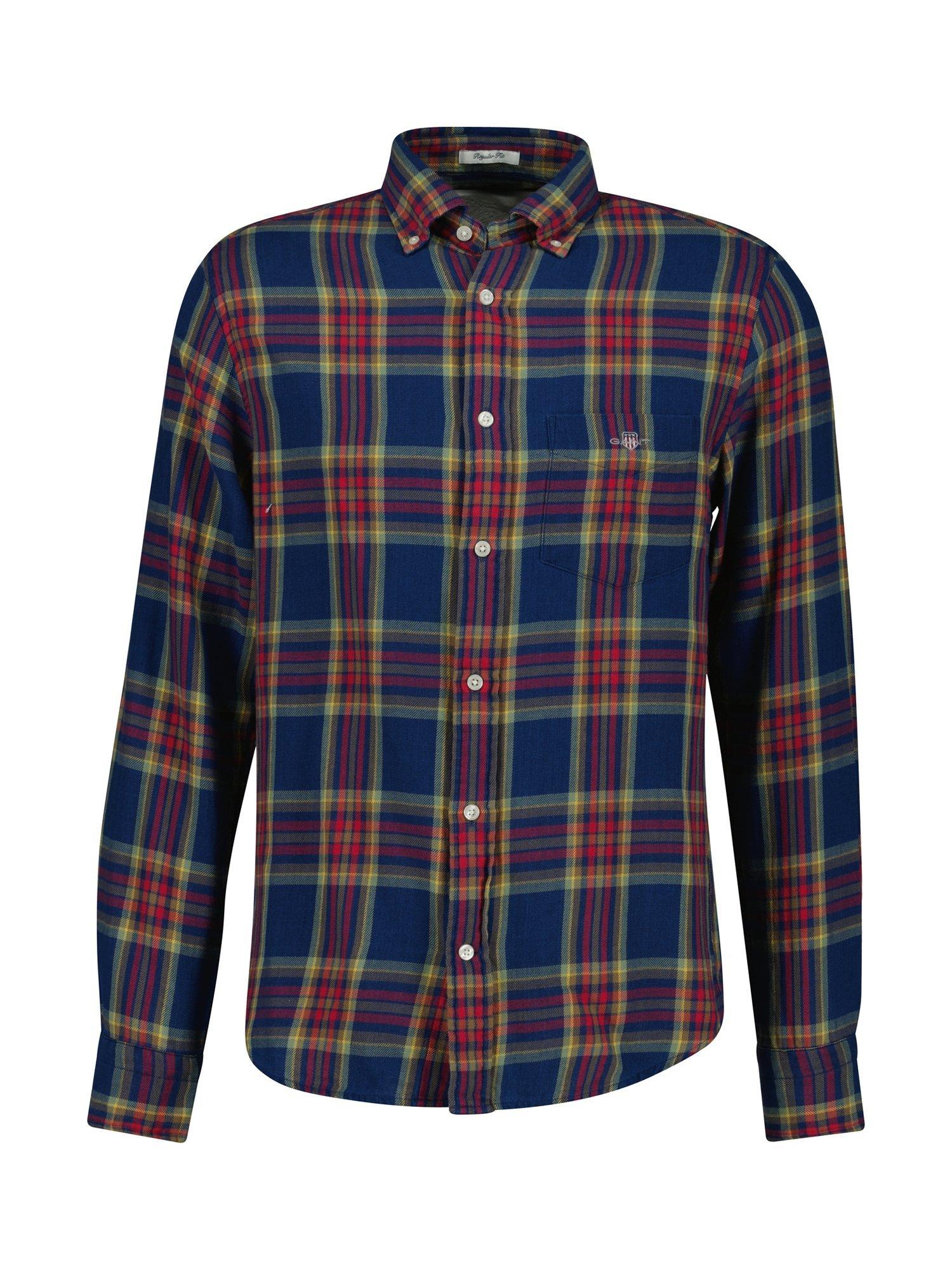 Product image 6 of 7, which shows GANT Cotton Regular Fit Check Shirt, Indigo, S