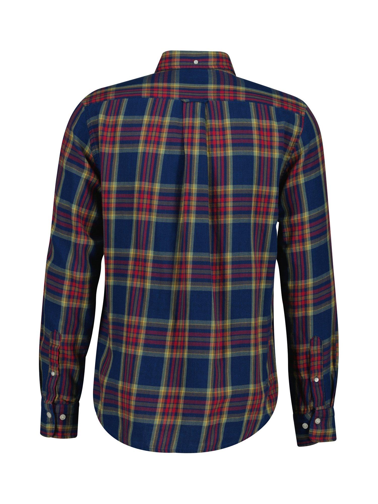 Product image 7 of 7, which shows GANT Cotton Regular Fit Check Shirt, Indigo, S