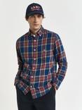 GANT Cotton Regular Fit Check Shirt, Indigo