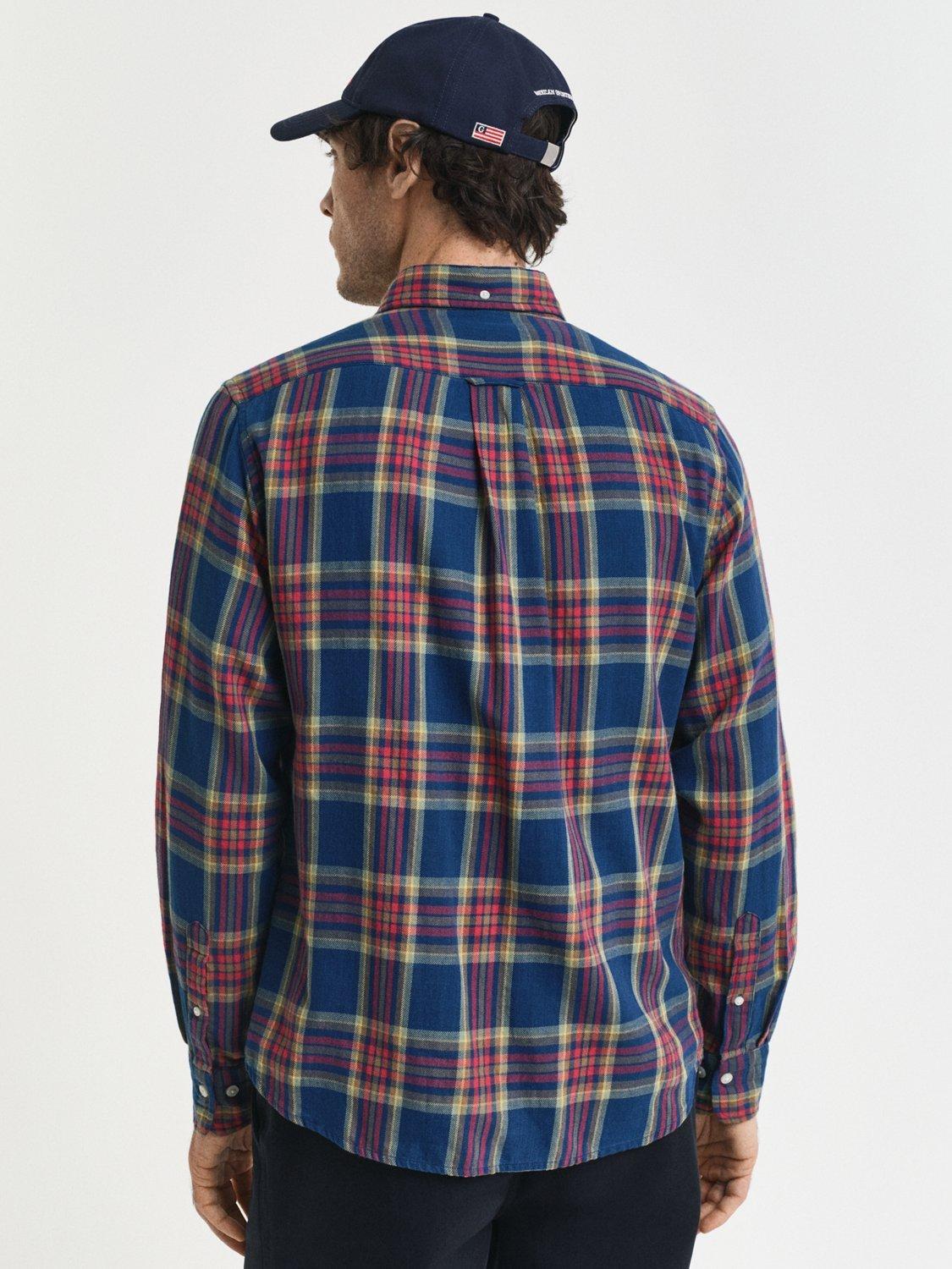 Product image 2 of 7, which shows GANT Cotton Regular Fit Check Shirt, Indigo, S