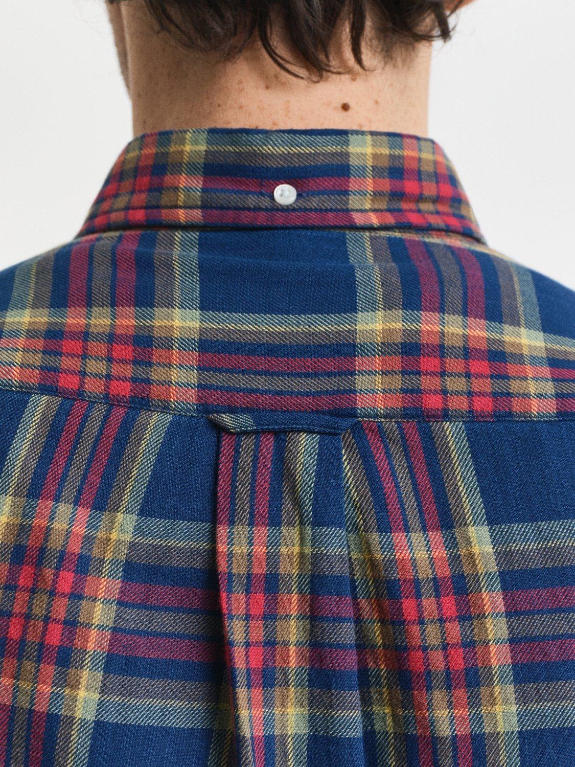 Product image 5 of 7, which shows GANT Cotton Regular Fit Check Shirt, Indigo, S