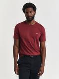 GANT Cotton Regular Fit Short Sleeve Shield T-Shirt, Plumped Red