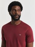 GANT Cotton Regular Fit Short Sleeve Shield T-Shirt, Plumped Red