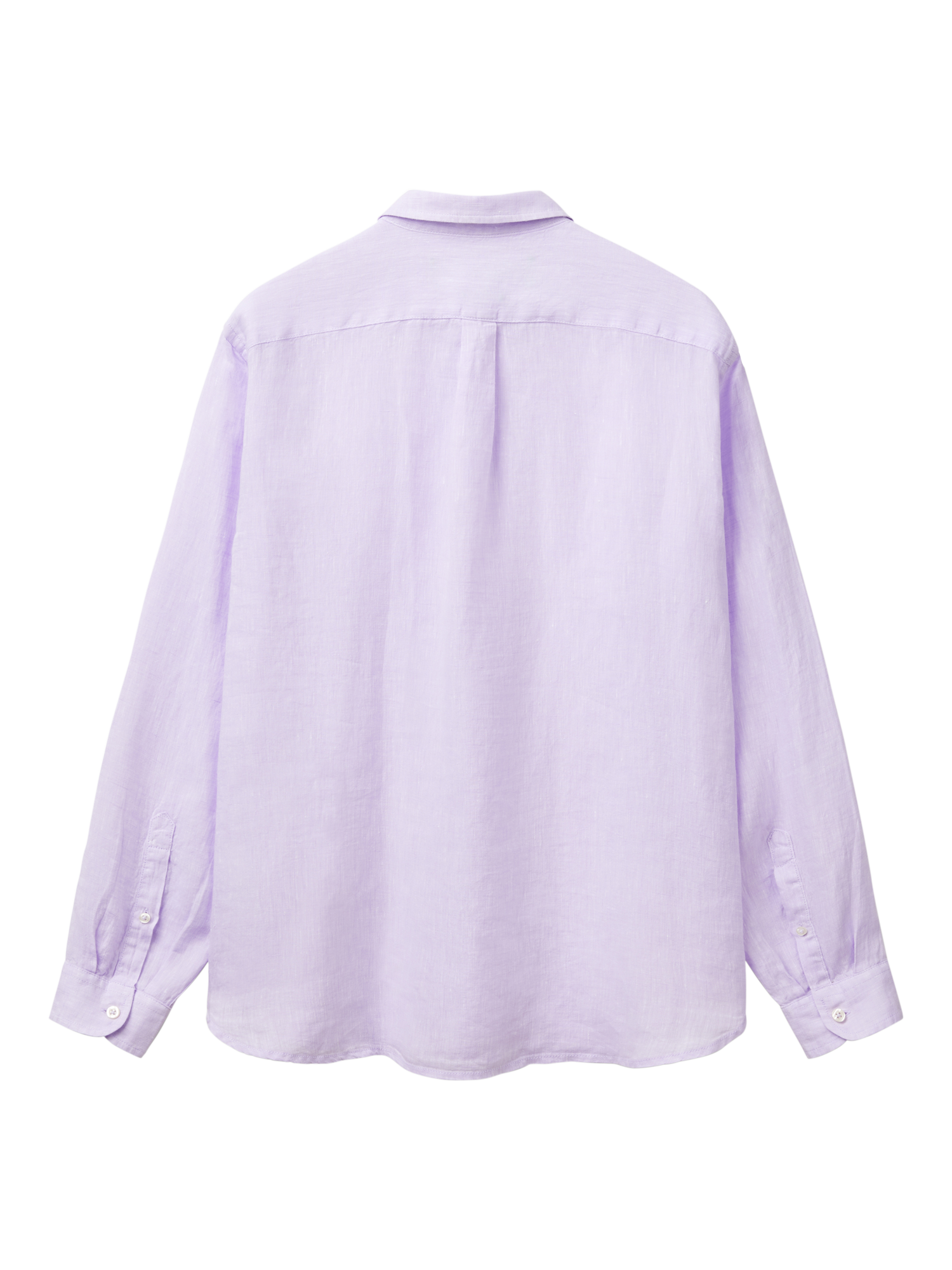 Product image 4 of 4, which shows Benetton Regular Fit Linen Shirt, Lilac, S