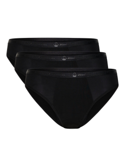 Modibodi Classic Bikini Period Knickers, Super Absorbency, Pack of 3, Black, Black