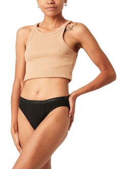 Modibodi Classic Bikini Period Knickers, Super Absorbency, Pack of 3, Black - view 2, Black
