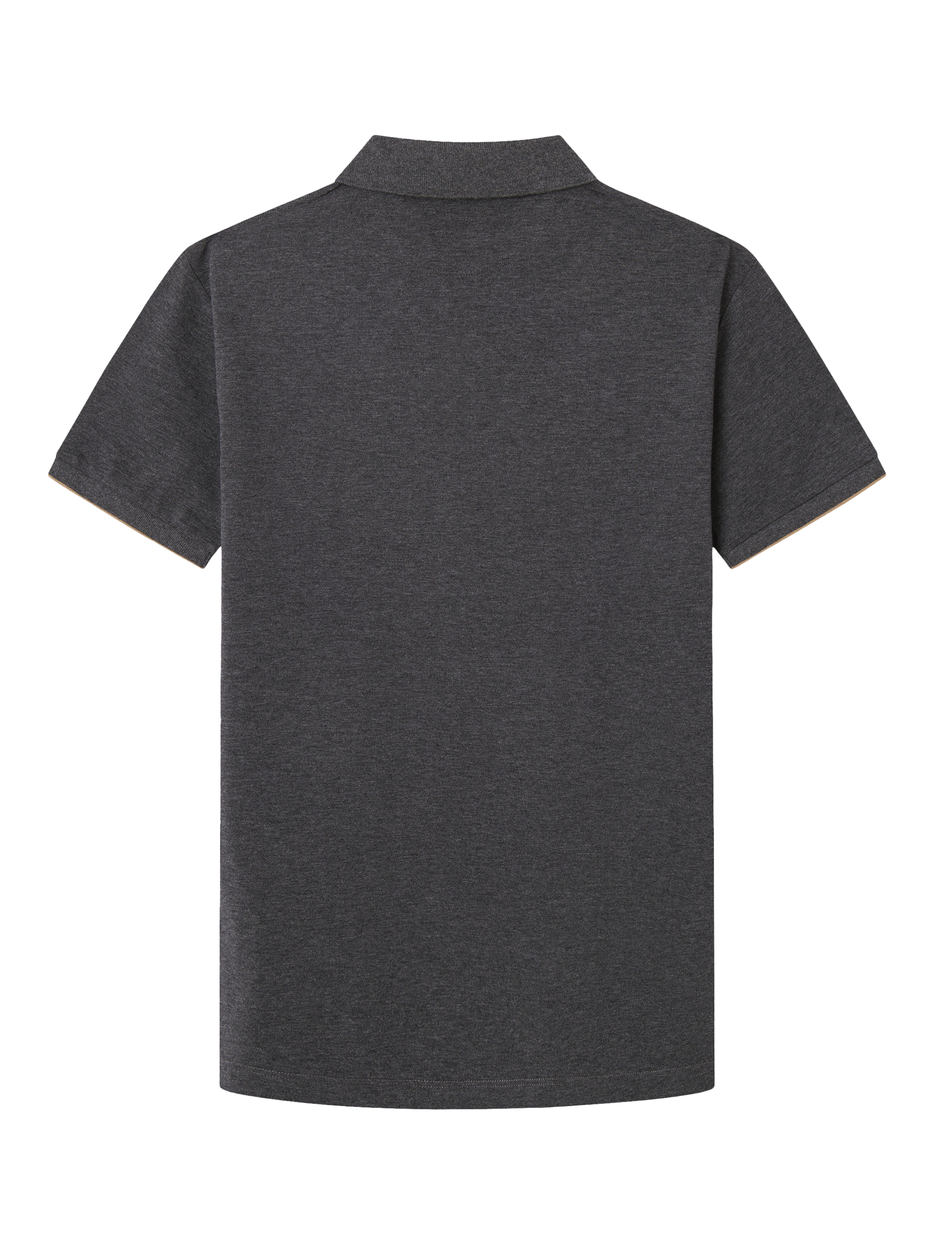 Product image 6 of 6, which shows Hackett London Cotton Zip-Up Polo Shirt, Granite Grey, L