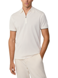 Hackett London Cotton Regular Fit Short Sleeve Polo Shirt, Off White