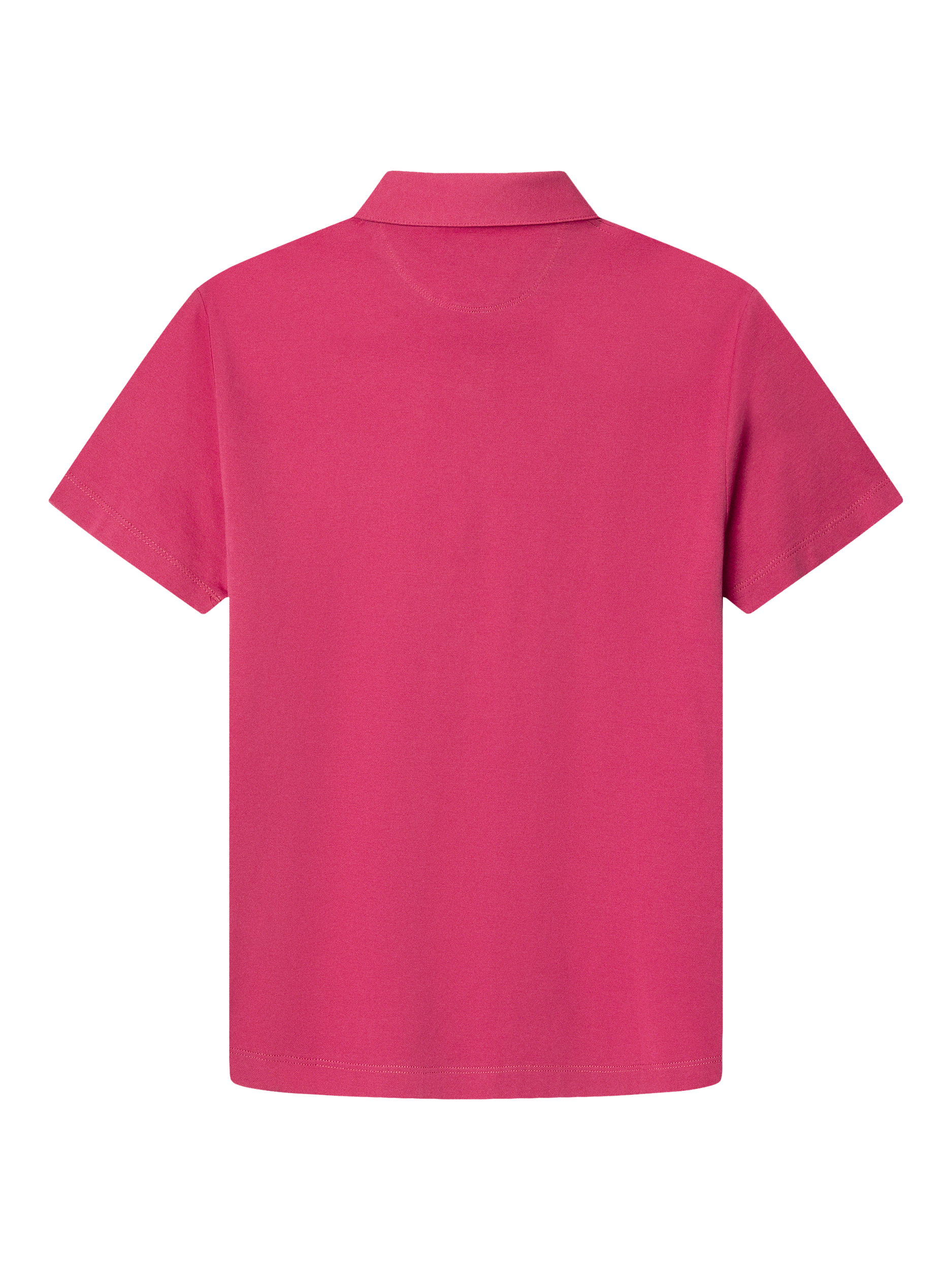 Product image 6 of 6, which shows Hackett London Cotton Regular Fit Short Sleeve Polo Shirt, Hibiscus Pink, XS