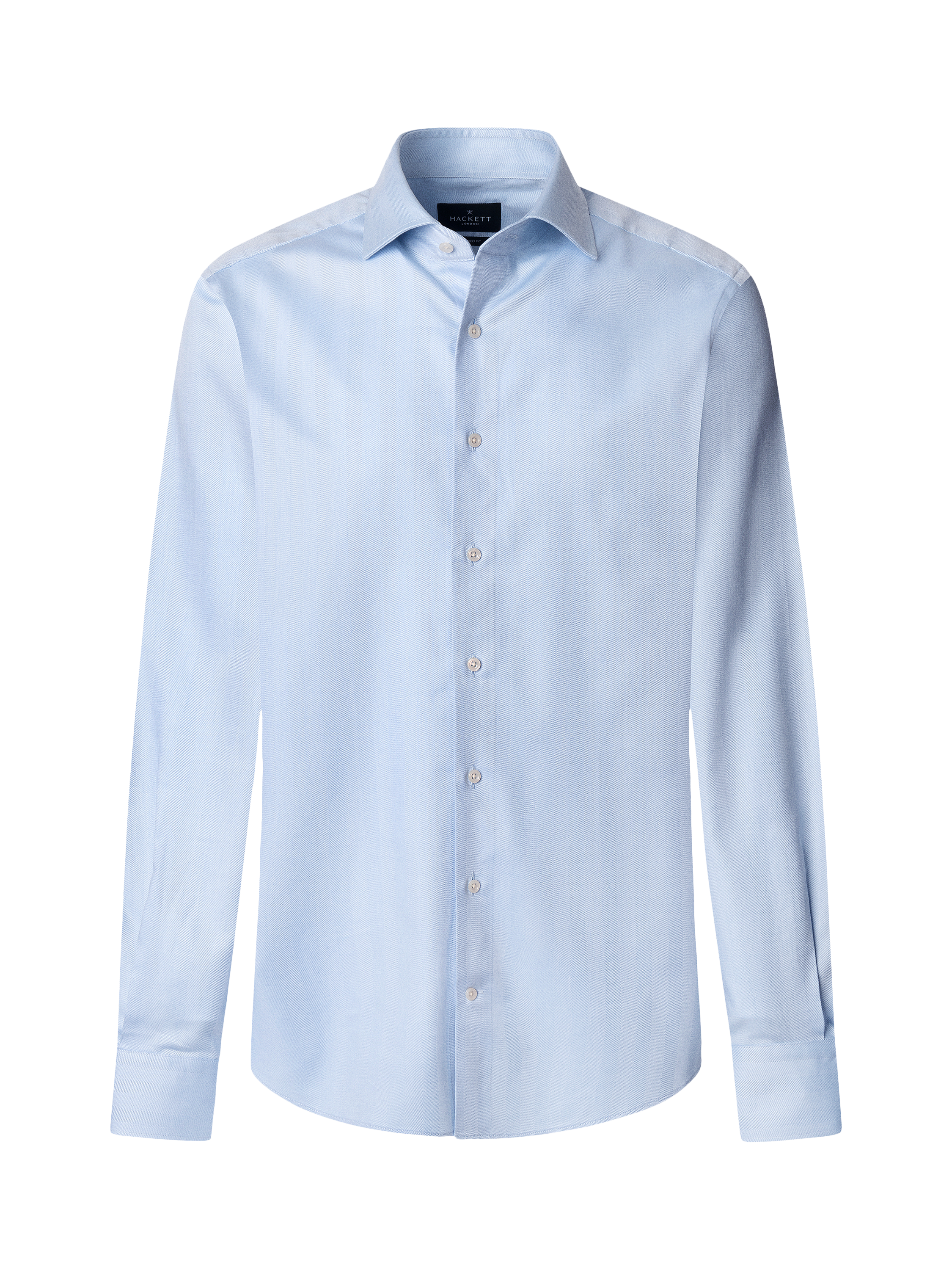 Product image 6 of 7, which shows Hackett London Cotton Tailored Fit Shirt, Sky Blue, S