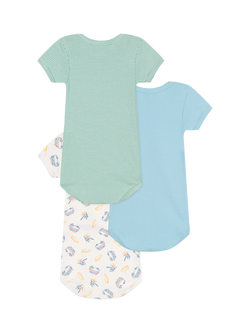 Petit Bateau Baby Cotton Bodysuits, Pack of 3 - view 2, Variante 1