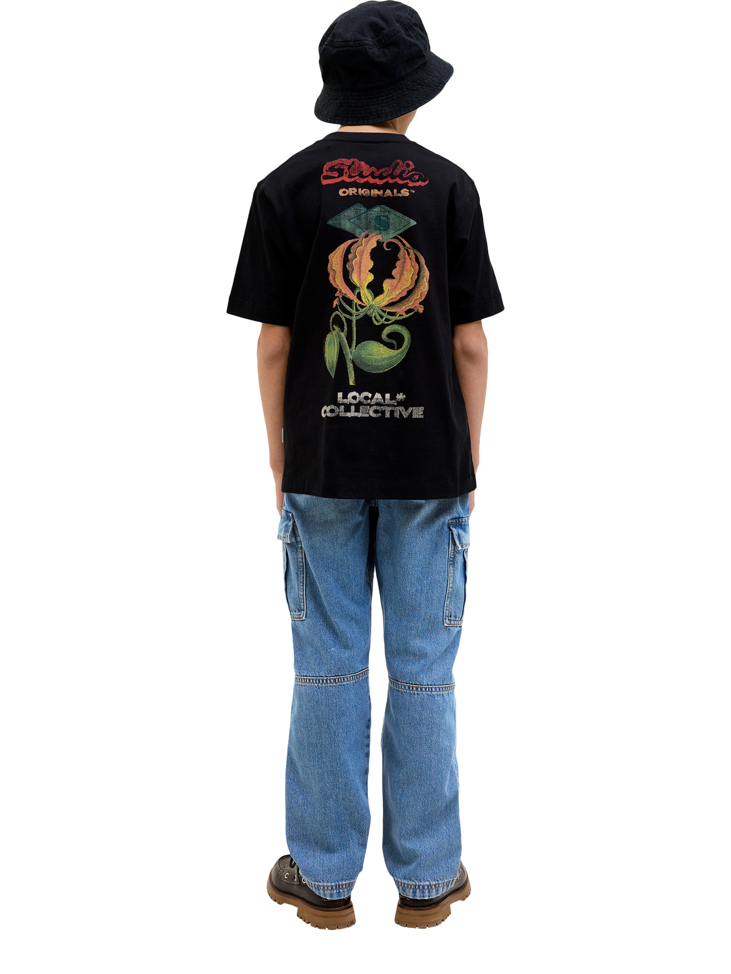 Product image 3 of 6, which shows Jack & Jones Kids' Relaxed Cargo Jeans, Blue Denim, 8 years