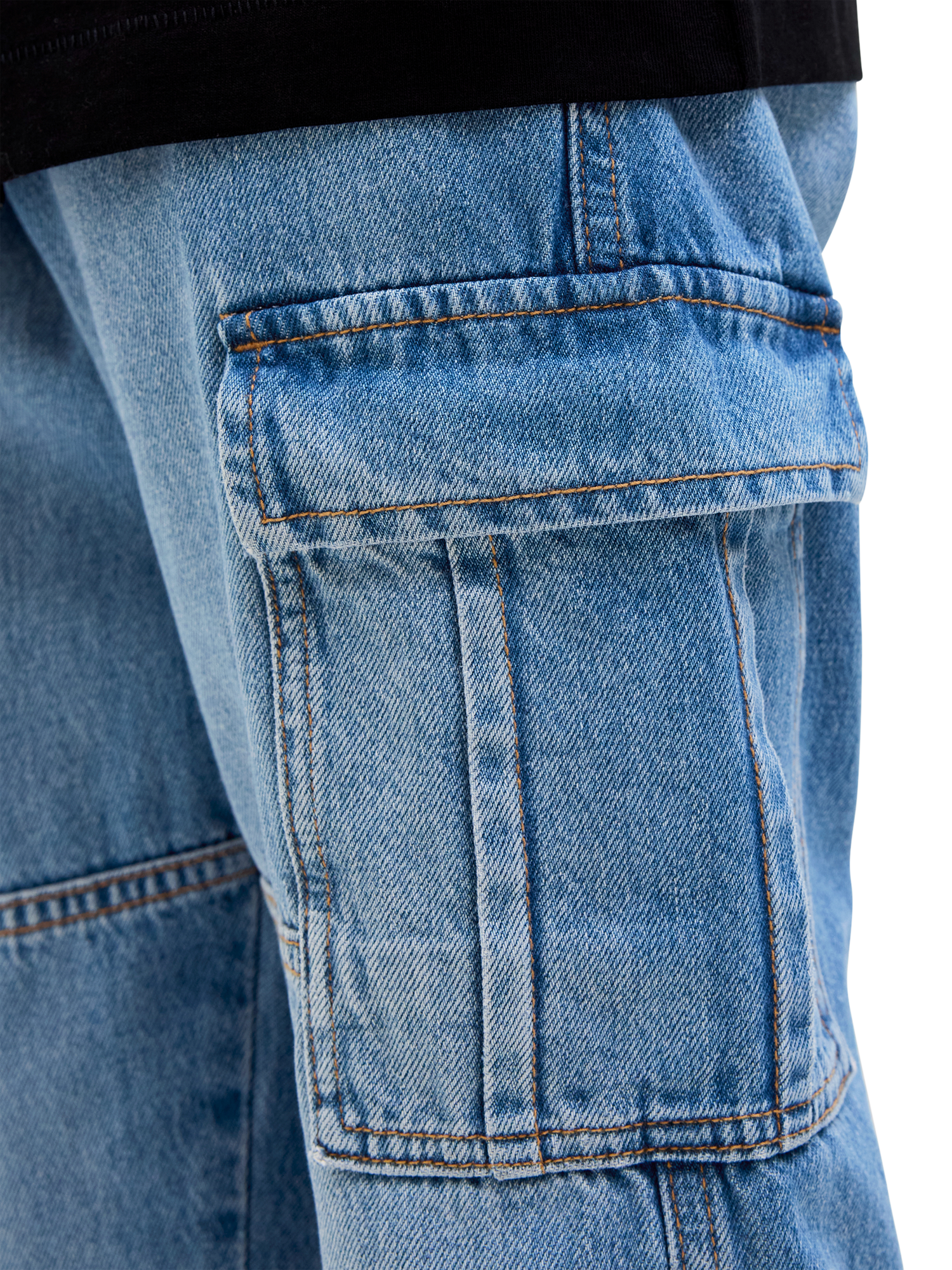Product image 5 of 6, which shows Jack & Jones Kids' Relaxed Cargo Jeans, Blue Denim, 8 years