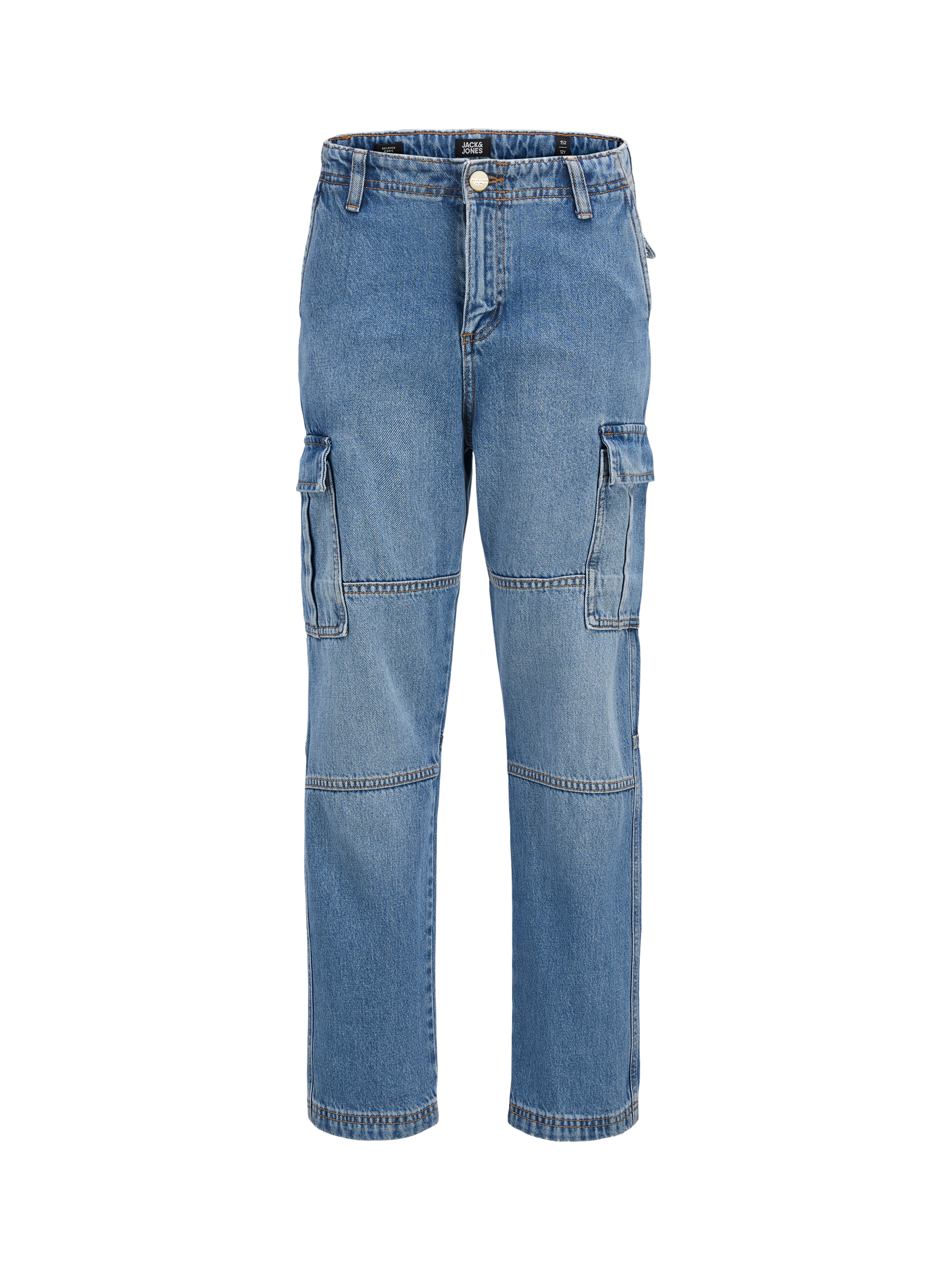 Product image 6 of 6, which shows Jack & Jones Kids' Relaxed Cargo Jeans, Blue Denim, 8 years