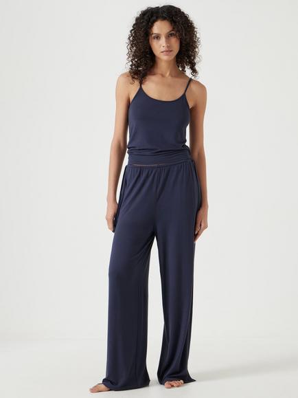 HUSH Nox Jersey Cami Pyjama Set, Midnight Navy, Midnight Navy