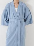 HUSH Waffle Dressing Gown, Dusty Blue