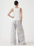 HUSH Sun Bottoms Sateen Pyjama Set, Sun Ray/Blue