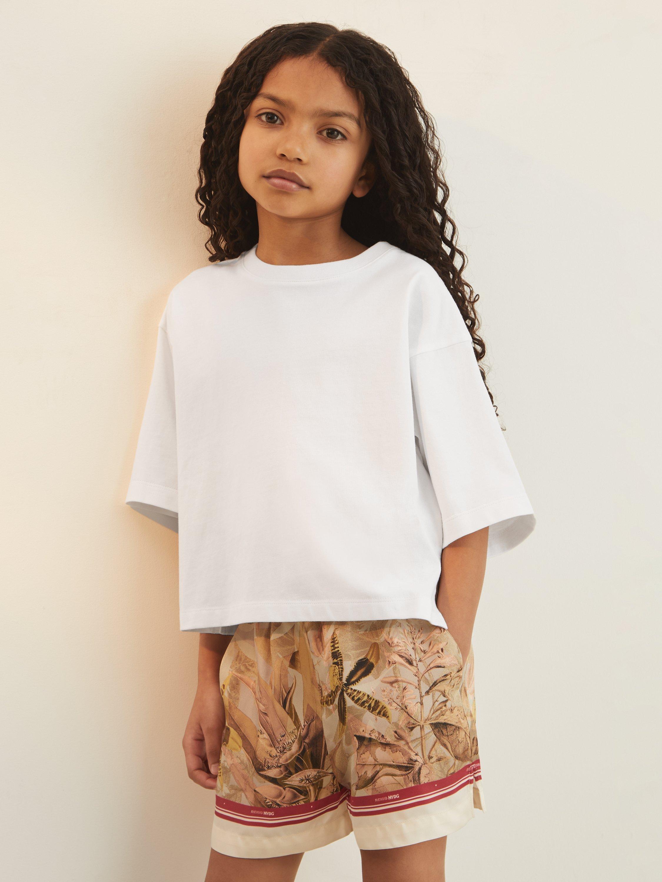 Reiss New York Botanical Gardens Kids' Spencer Botanical Graphic Tee, Khaki