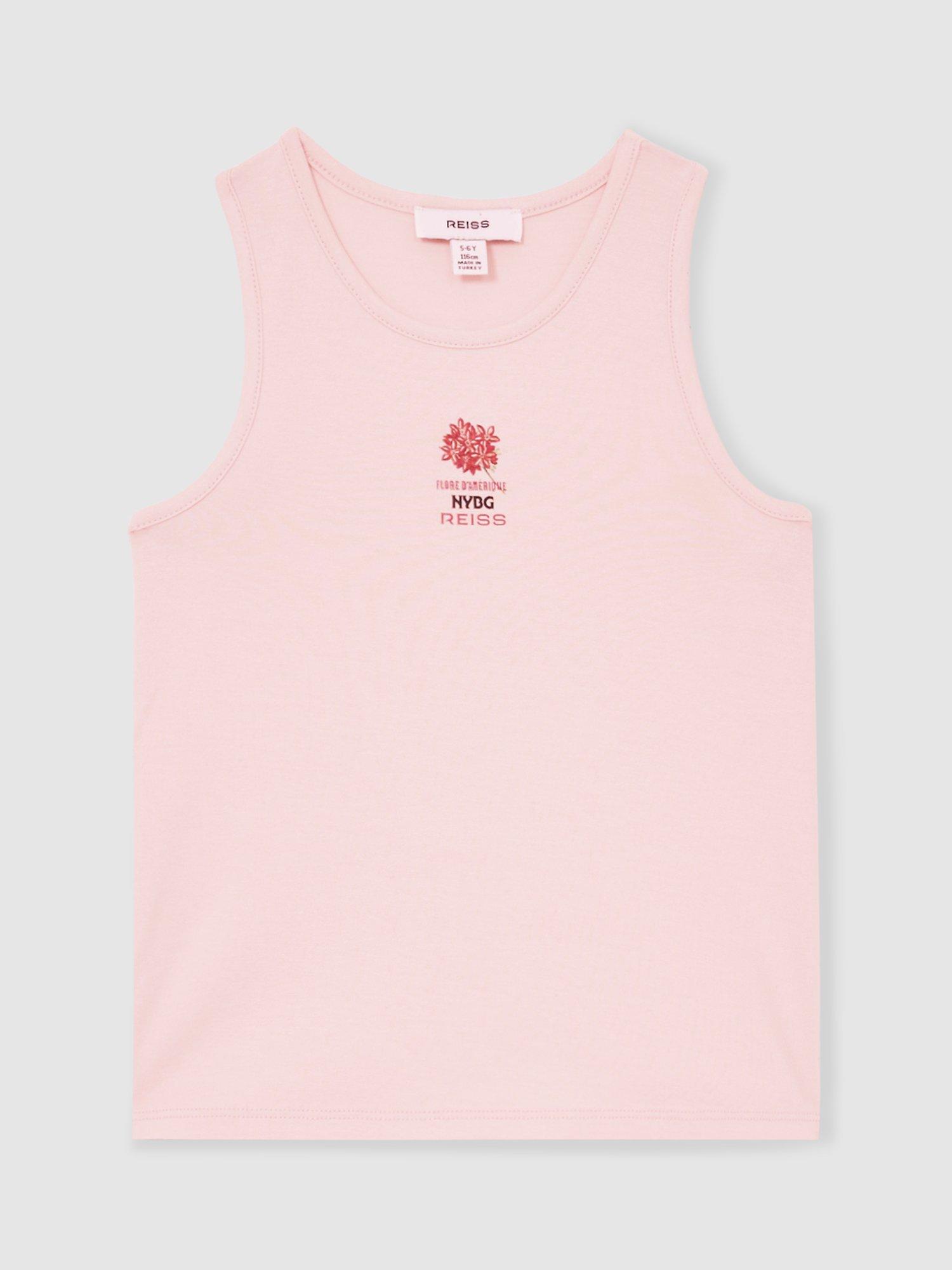 Product image 4 of 5, which shows Reiss New York Botanical Gardens Kids' Teigen Sleeveless Vest Top, Pink, 5-6 years