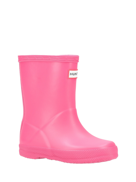 Hunter Kids' First Classic Wellington Boots, Bright Pink - view 2, Bright Pink