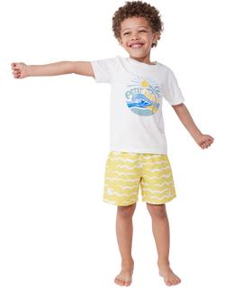 Petit Bateau Kids' Printed T-Shirt, Marshmallow, Marshmallow