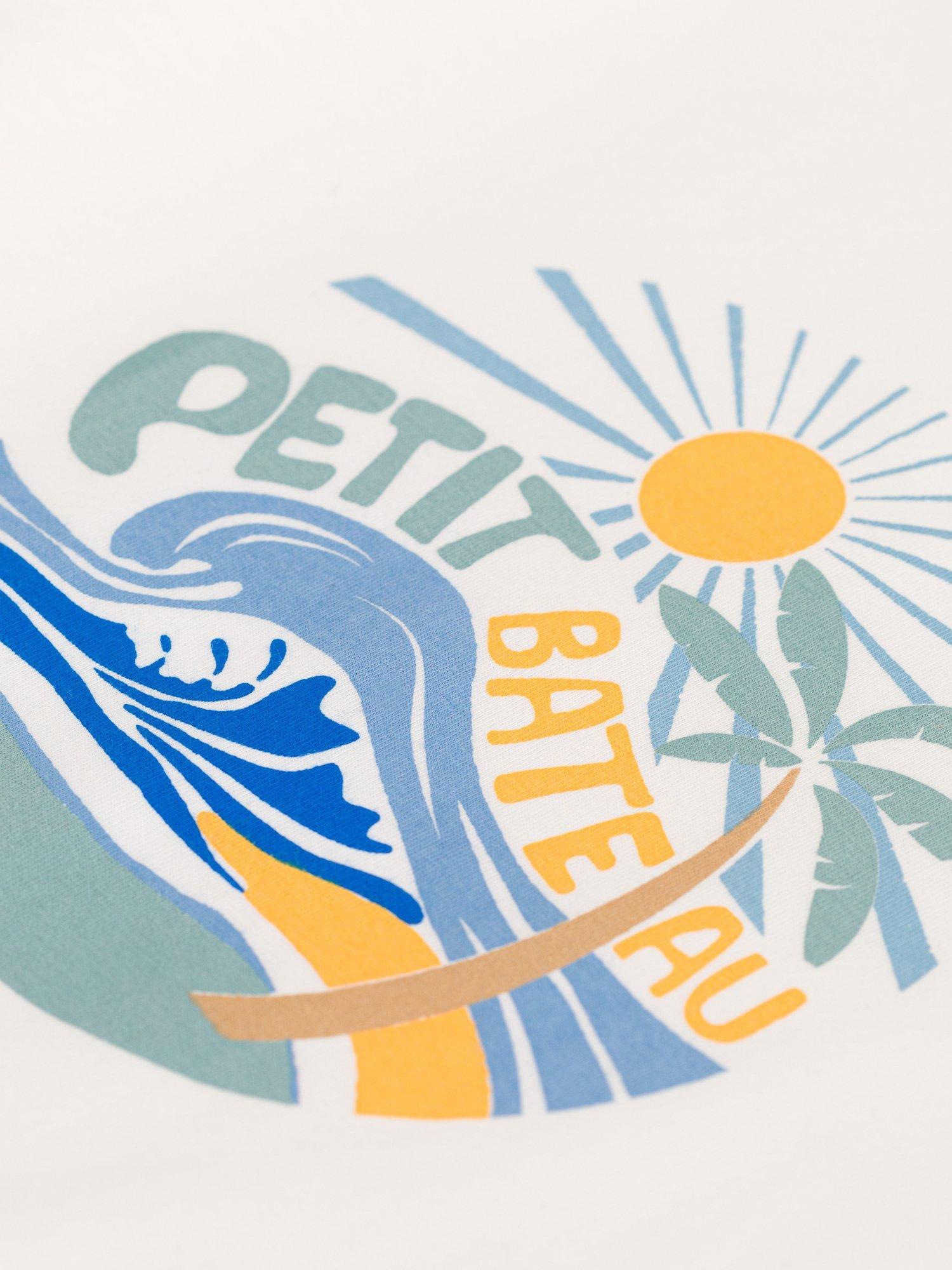 Product image 5 of 5, which shows Petit Bateau Kids' Printed T-Shirt, Marshmallow, 10 years