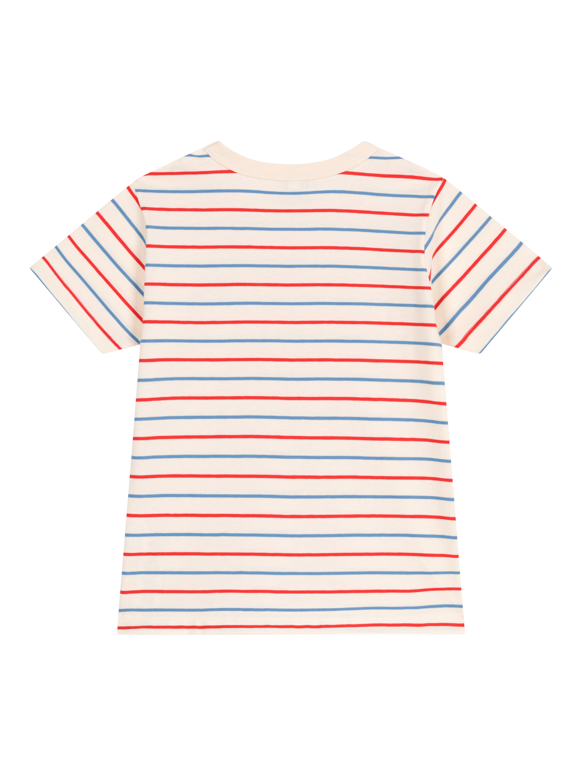 Product image 2 of 3, which shows Petit Bateau Kids' Stripey Heart Print T-Shirt, Avalanche/Multico, 3 years
