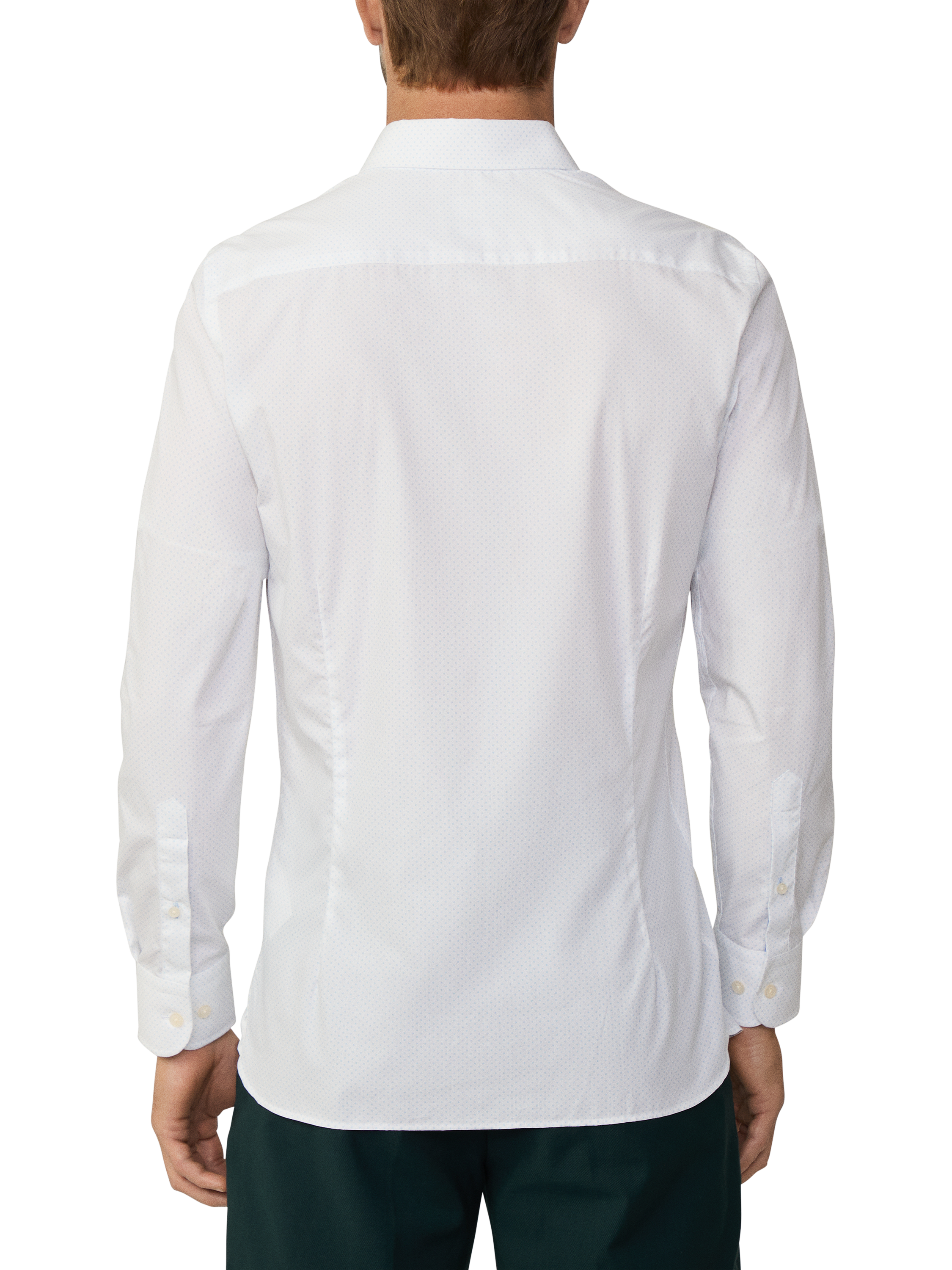 Product image 2 of 7, which shows Hackett London Cotton Tailored Fit Kent Cutaway Collar Shirt, Sky Blue, XXXL