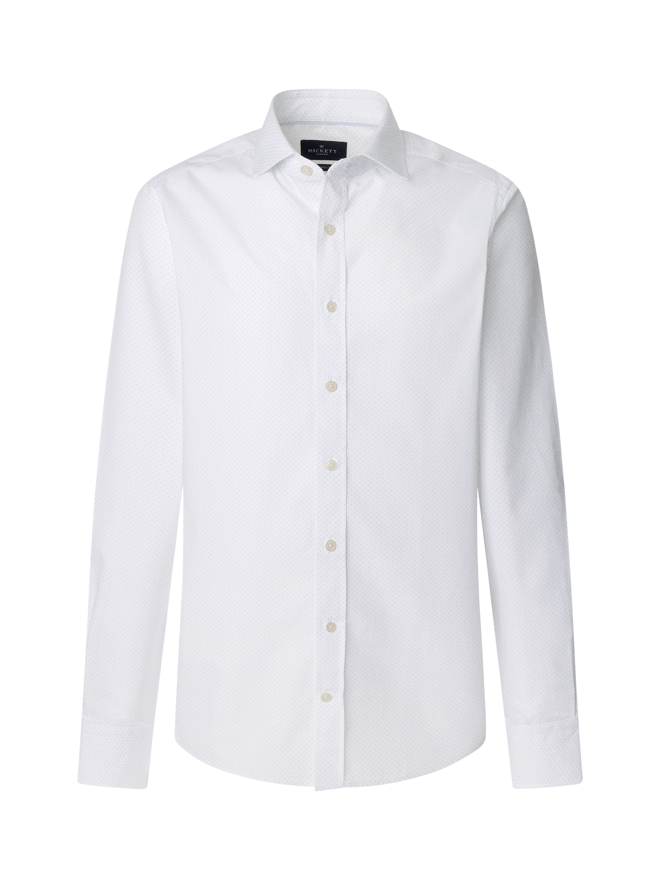 Product image 6 of 7, which shows Hackett London Cotton Tailored Fit Kent Cutaway Collar Shirt, Sky Blue, XXXL