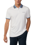 Hackett London Cotton Regular Fit Short Sleeve Polo Shirt, White