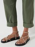 HUSH Thea Leather Strappy Sandals, Taupe