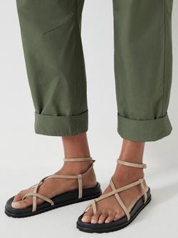 HUSH Thea Leather Strappy Sandals, Taupe - view 2, Taupe