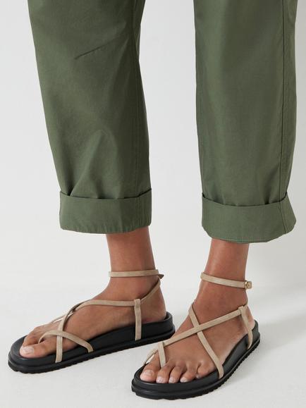 HUSH Thea Leather Strappy Sandals, Taupe - view 2, Taupe