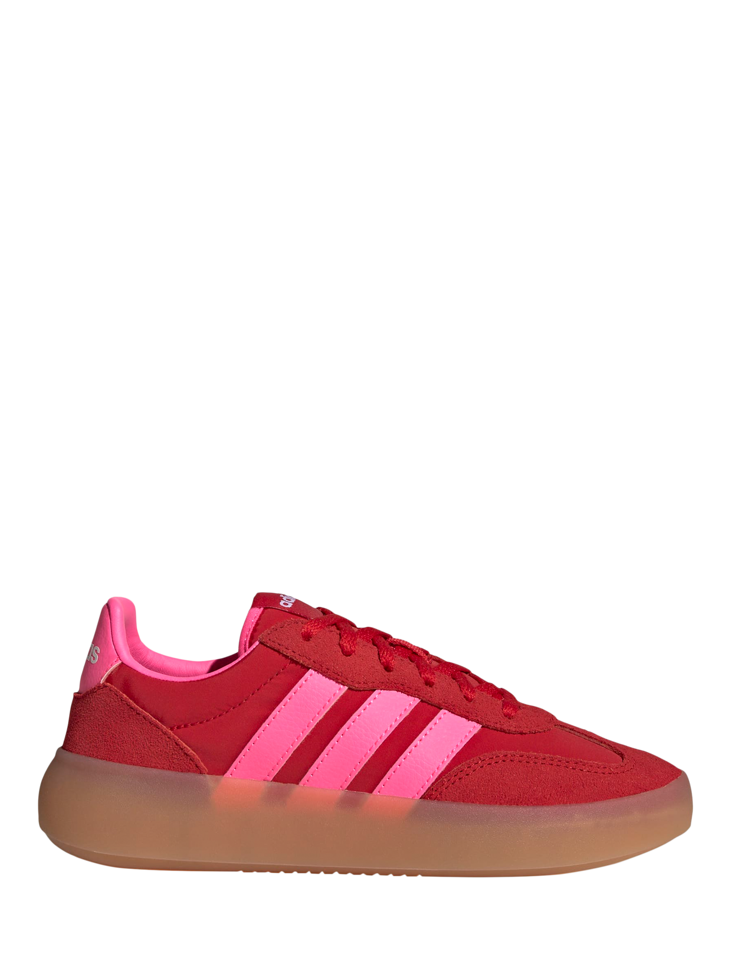 adidas Kids' Barreda Decode Suede Tennis Trainers, Red/Pink