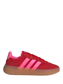 adidas Kids' Barreda Decode Suede Tennis Trainers, Red/Pink, Red/Pink