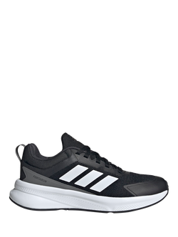 adidas Kids' Fortarun 4.0 Lace-Up Trainers, Black White, Black/White