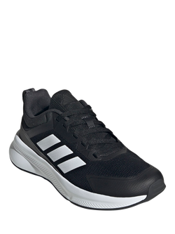 adidas Kids' Fortarun 4.0 Lace-Up Trainers, Black White - view 2, Black/White