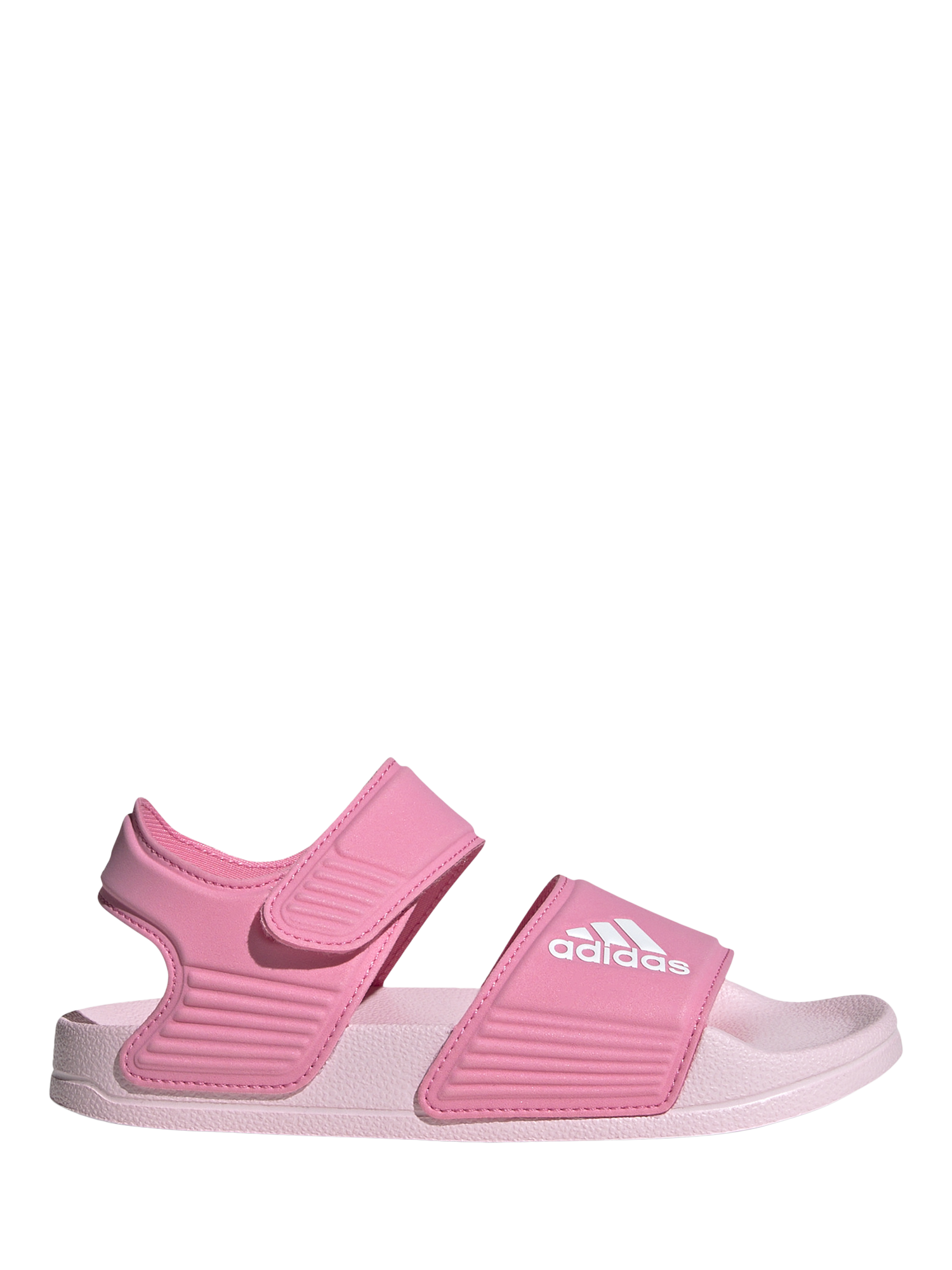 Product image 1 of 7, which shows adidas Kids' Adilette Open Toe Sandals, Pink, 1
