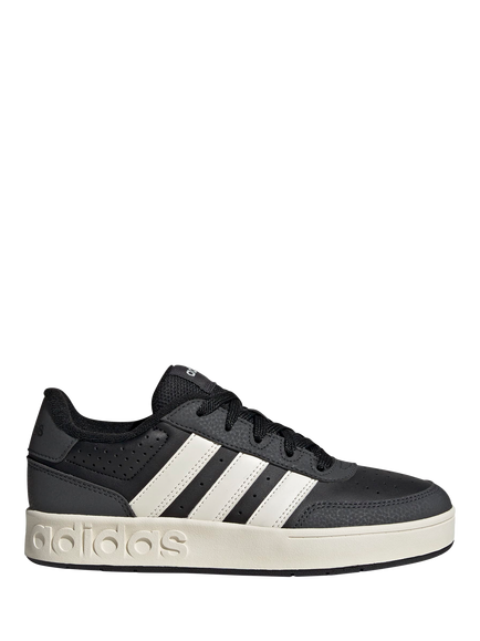 adidas Kids' Breakbase Lace Up Trainers, Black/White, Black/White