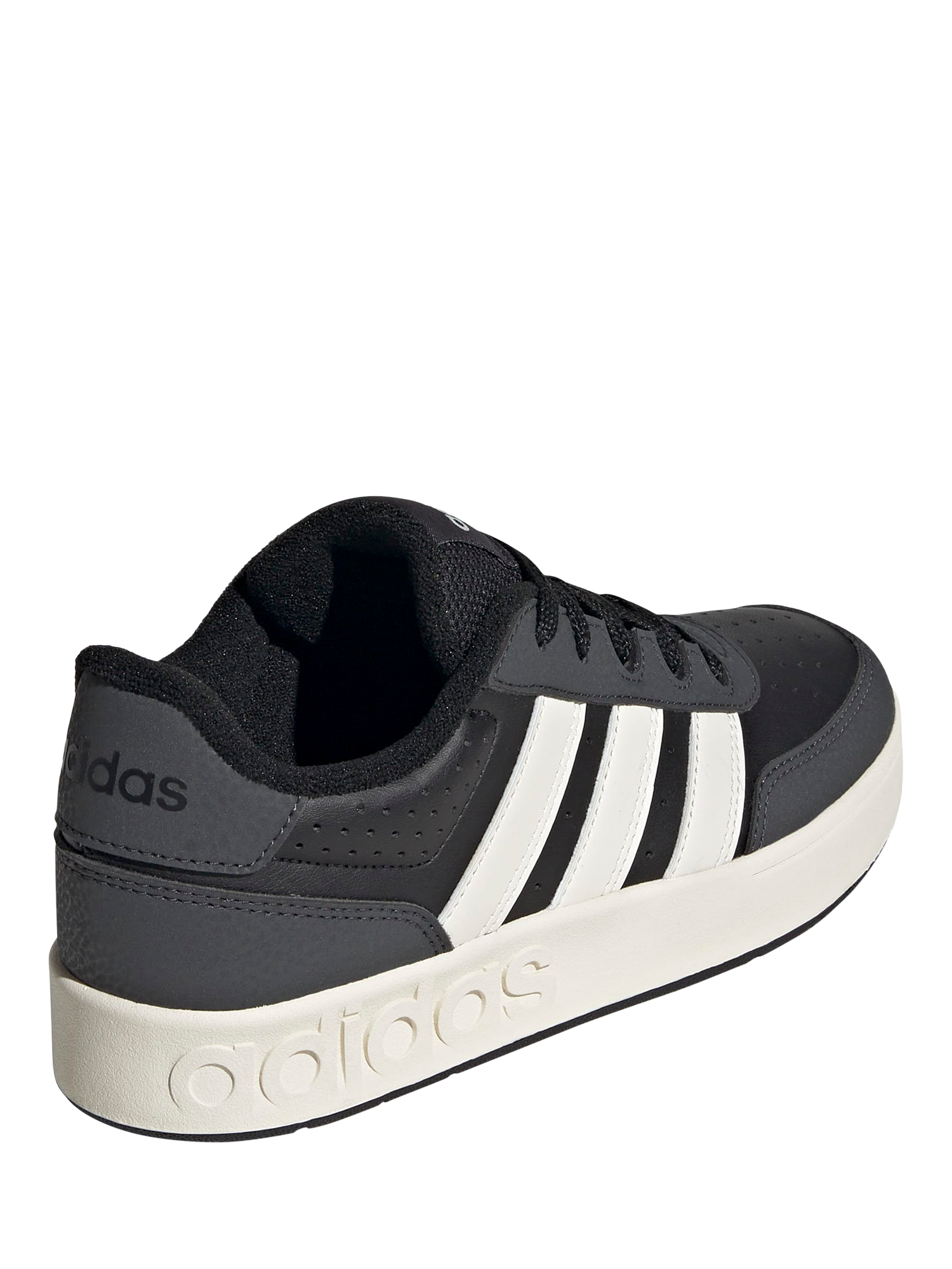 Product image 6 of 7, which shows adidas Kids' Breakbase Lace Up Trainers, Black/White, 3