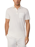 Hackett London Cotton Classic Fit Short Sleeve Polo Shirt, Off White